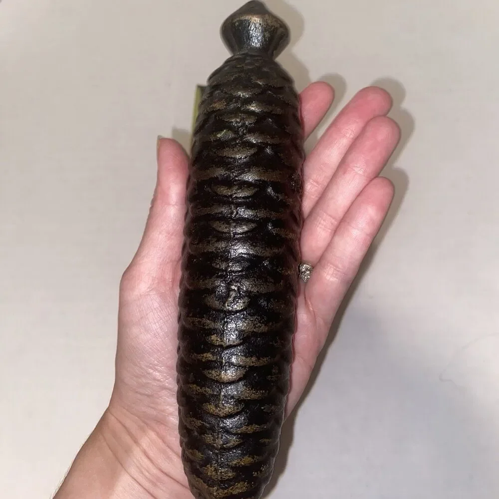 Vintage Cast Iron Cuckoo Clock Weight - 1500g 1500 Grams - Pine Cone Shape 7.5